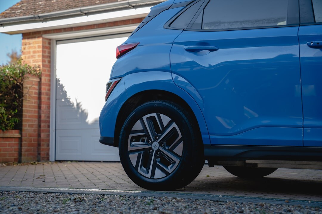 car parked in driveway