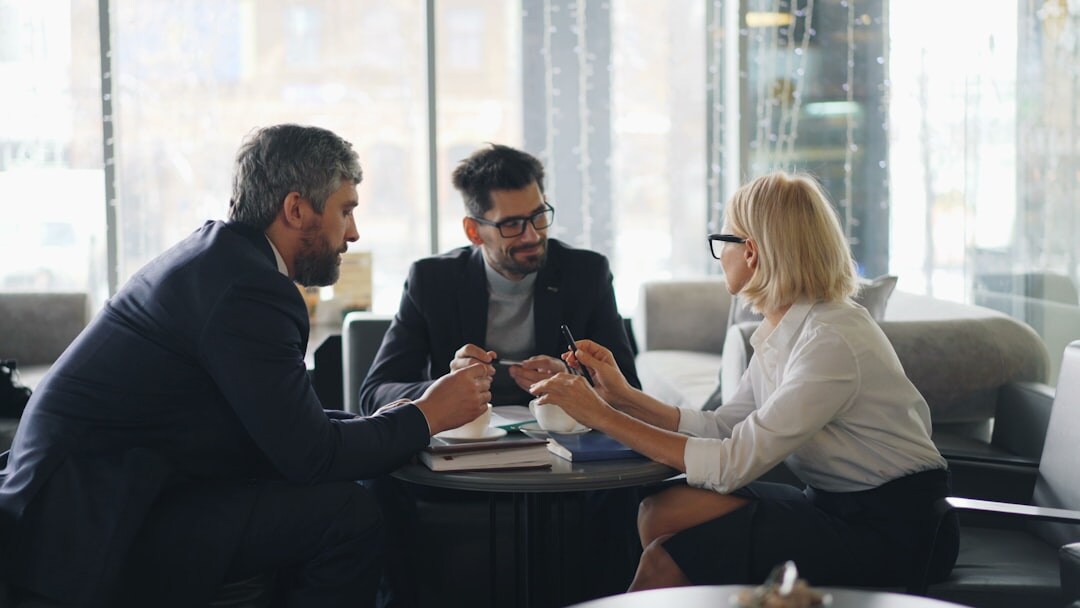 financial advisor with client