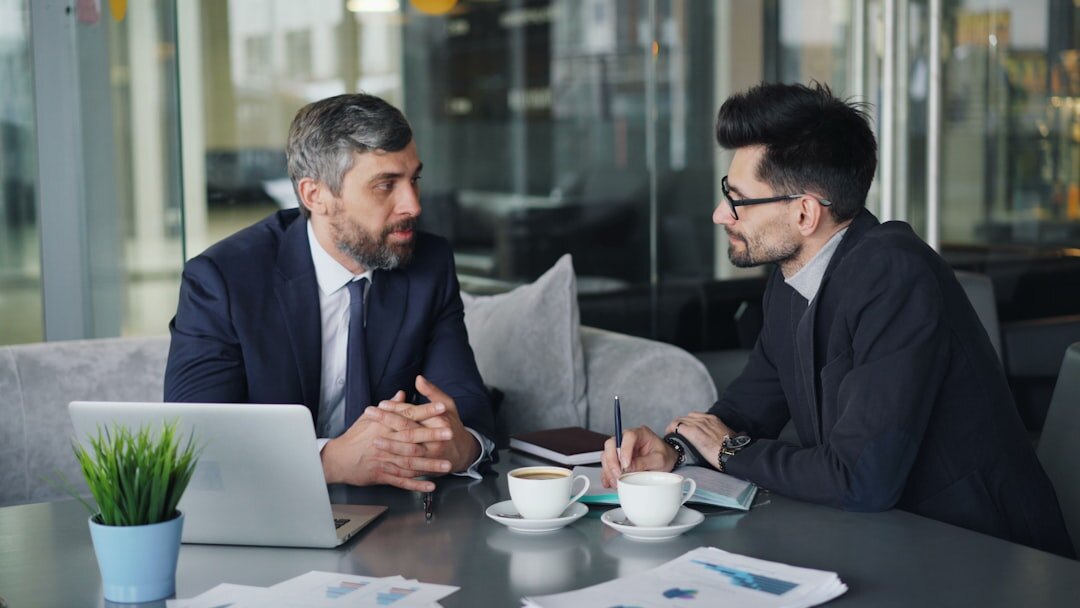 financial advisor with client